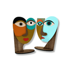 אביזר נוי/מסכה אבסטרקט #1 – אביזר נוי בעבודת יד, יומסקו